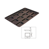 MY13271 Non-Stick Square Hamburger Roll Tray-12 Cups , Commercial Rectangle Baking Bread Tray for Burger Or Hamburger