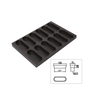 MY12401 Non-Stick Oval Cake Tray-12Cups, Non Stick Brownie Cake Pan Muffin Pan Baking Mold Hot Dog Bun Baking Trays
