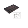 MY13241 3.5" Non-Stick Hamburger Roll Tray-15 Cups , Aluminum Steel Hamburger Bun Pan 