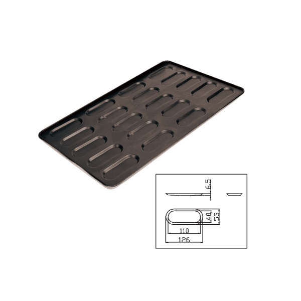 MY12221 Non-Stick Hot Dog Roll Tray-20 Cups ,Hot Dog Bun Baking Trays , Hot Dog Bun Baking Mold