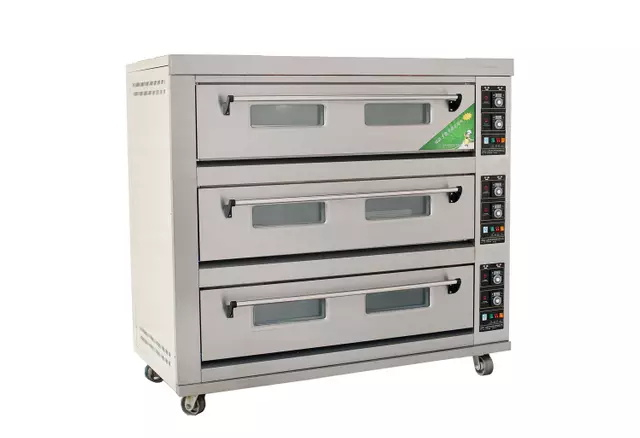 Economical Type Electric 3 Decks 9 Trays Bakery Oven Cake Baking Machine Bread Bakery Equipment 