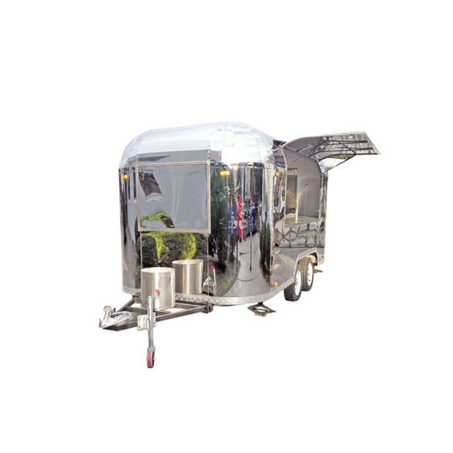 Stainless Steel Mobile Food Trailer / Factory Customized Food Truck / Silver Mobile Food Van /Chicken Grill Food Truck for Sale