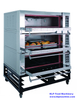 Luxury Stainless Steel Electric 2 Decks 4 Trays Electric Deck Oven with Stone Base Commercial Deck Pizza Bread Baking Oven 