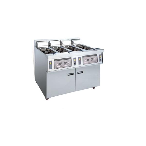 OFE-56A Computer Panel Open Fryer Commercial Freestanding 4 Tanks 4 Baskets Electric Open Fryer