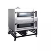 Luxury Stainless Steel Electric 2 Decks 4 Trays Electric Deck Oven with Stone Base Commercial Deck Pizza Bread Baking Oven 