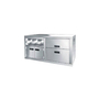 VCL-1200 1.2m Workbench Center Island Cabinet with Cup Dispenser Stainless Steel Working Table for Fast Food Equipment