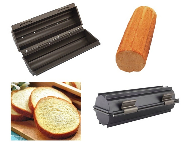 DZ2002 Aluminum Bread Molds Non-Stick Round Loaf Pan Loaf Box Round Cylindrical Loaf Pan