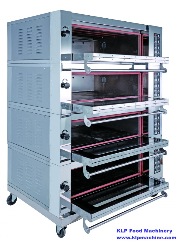 Luxury Commercial 4 Decks 8 Trays Stainless Steel Electric Bakery Oven Prices Electric Bread Baking Oven
