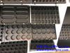 MY13271 Non-Stick Square Hamburger Roll Tray-12 Cups , Commercial Rectangle Baking Bread Tray for Burger Or Hamburger