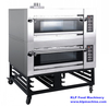 Luxury Stainless Steel Electric 2 Decks 4 Trays Electric Deck Oven with Stone Base Commercial Deck Pizza Bread Baking Oven 