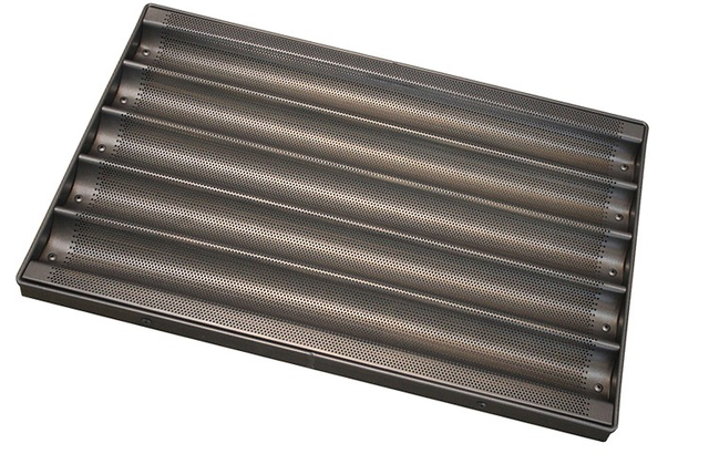 5 Rows Non-stick Coating Perforated French Bread Baguette Baking Tray MY14201