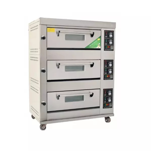 Economical Type Commercial 3 Decks 6 Trays Gas Bread Making Machine Commercial Pizza Gas Baking Oven