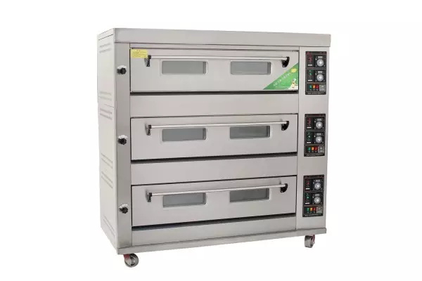 Economical Type Commercial 3 Decks 9 Trays LPG Gas Bakery Bread Machine Gas Deck Oven 3 Layers Gas Oven 