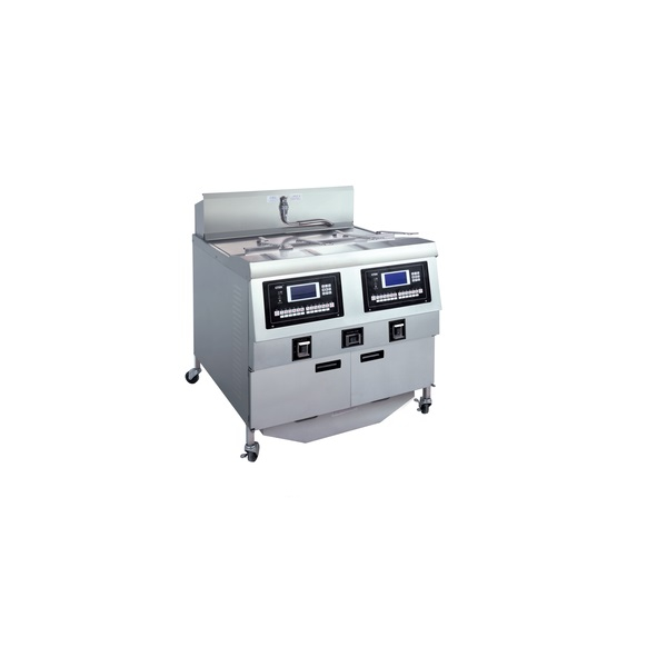 OFE-322L LCD Panel Electric Double Tanks Four Baskets Open Fryers Potato Chips Frying Machine Chicken Open Fryer with Oil Filter