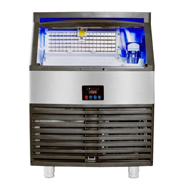 100kg Per Day Ice Maker Industrial Commercial 200lb Air Cooled Ice Making Machine Stainless Steel Square Cube Ice Making maker Machine for Bar home