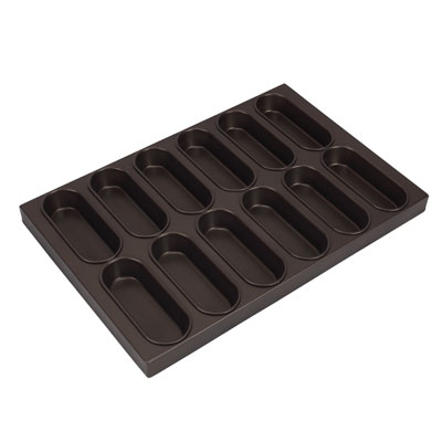 MY12401 Non-stick Hot Dog Roll Tray --12 Cups Hot Dog Baking Pan