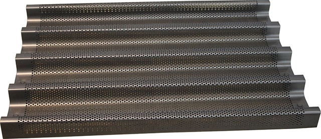 Hot Selling 4 Slots Aluminium Alloy French Bread Bakeware Baguette Baking Tray MY14301