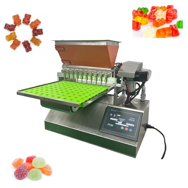 Small Full Automatic Hard Lollipop Chocolate Candy Depositor Jelly Gummy Bear Sweet Make Machine