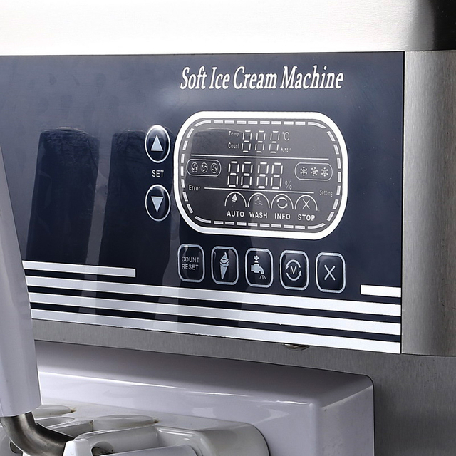 BQ636 Commercial 3 Flavors Soft Ice Cream Machine Stainless Steel Frozen Yogurt Machine Ice Cream Vending Machine 